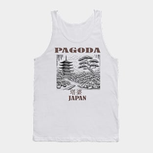 Japanese pagoda garden bonsai trees travel gift Tank Top